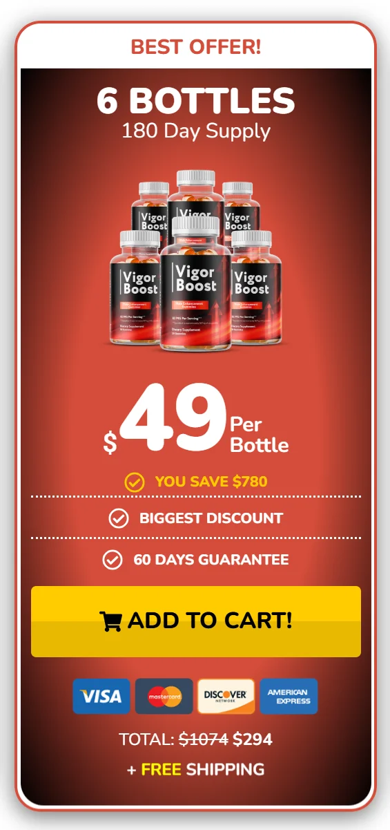 Vigor Boost™ 6 bottles pricing